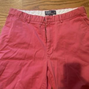 Vintage Polo Ralph Lauren Flat Front Prospect Shorts Mens 35 Cotton Pink